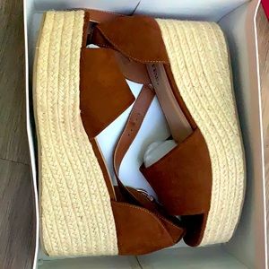 Just Fab Brown Espadrilles Wedges